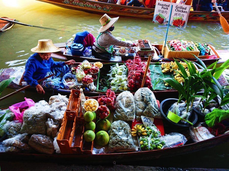 mercado flotante tailandia desconocida 