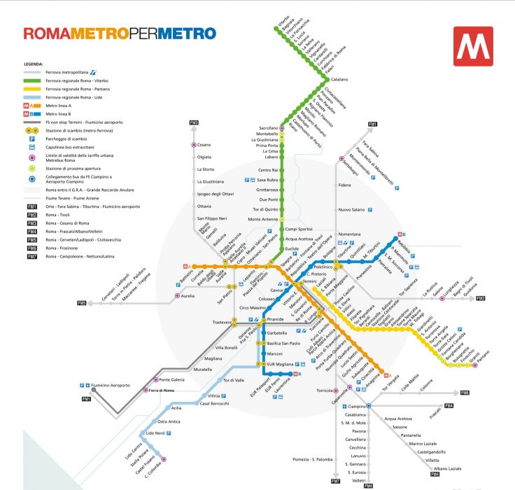 metro itinerario roma en 4 dias